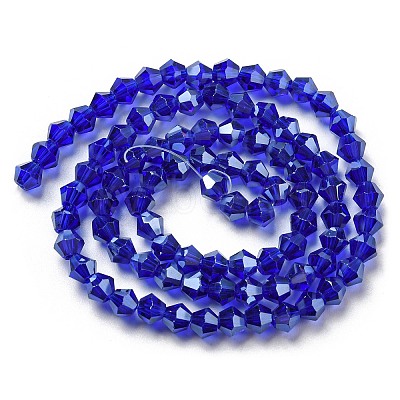 Transparent Electroplate Glass Beads Strands LS-GLAA-F029-2mm-C06-1