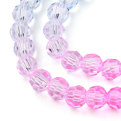 Transparent Glass Beads Strands GLAA-E036-07S-1