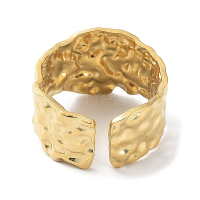 304 Stainless Steel Open Cuff Ring RJEW-L109-019G-1