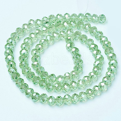 Electroplate Glass Beads Strands EGLA-A034-T6mm-B17-1