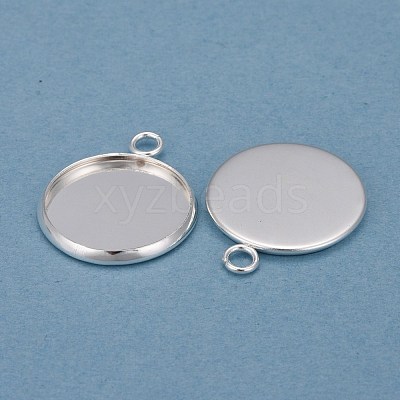 304 Stainless Steel Pendant Cabochon Settings STAS-F191-14S-E-1