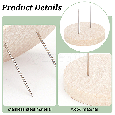 Wooden Crochet Doll Base Support Rack WOOD-WH0131-20B-1
