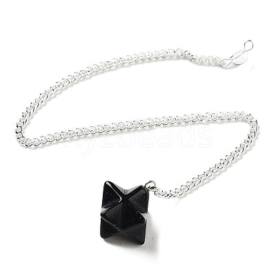 Natural Obsidian Pendant Dowsing Pendulums G-Q016-04B-1