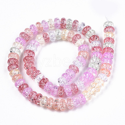 Transparent Crackle Glass Beads X-GLAA-S192-003-1