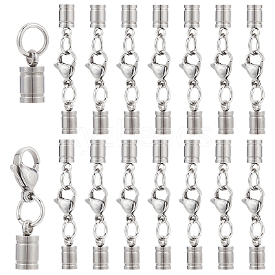20 Sets 304 Stainless Steel Lobster Claw Clasps STAS-PH0004-74-1