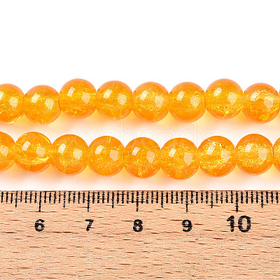 Transparent Crackle Glass Bead Strands GLAA-T025-8mm-02J-1