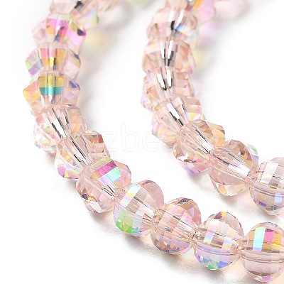 Transparent Electroplate Glass Beads Strands GLAA-Q099-H01-11-1