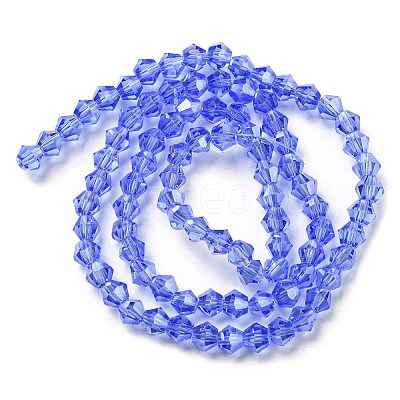Transparent Electroplate Glass Beads Strands GLAA-F029-3mm-C07-1