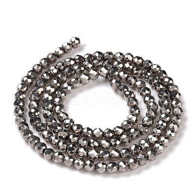 Electroplate Glass Beads Strands GLAA-H021-01B-FP12-1