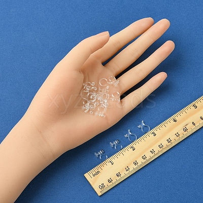 20Pcs 2 Styles Plastic Clip-on Earring Converters Findings KY-FS0001-27-1