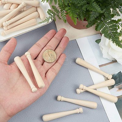 Unfinished Mini Natural Wooden Half Drilled Beads WOOD-OC0001-27B-1