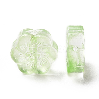 Transparent Spray Painted Glass Beads GLAA-I050-02B-1