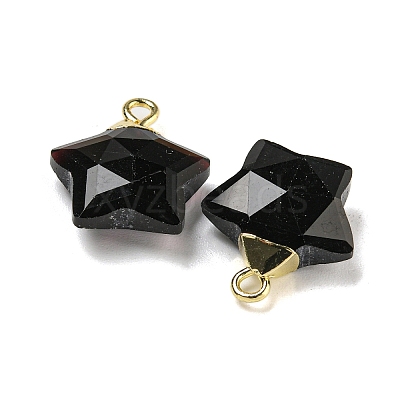 Natural Obsidian Pendants G-P540-01G-11-1