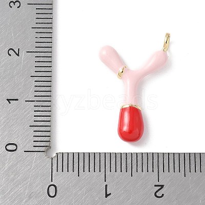 Brass Enamel Pendants KK-E093-03G-Y-02-1