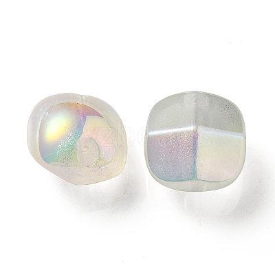 UV Plating Luminous Transparent Acrylic Beads OACR-P010-01B-1