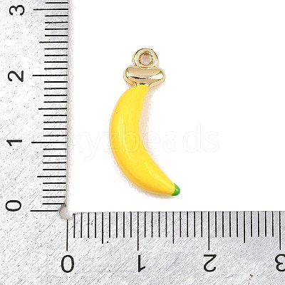Fruit Alloy Enamel Pendants ENAM-P264-02J-G-1