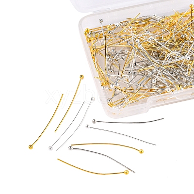 255Pcs 3 Colors Brass Ball Head pins KK-FS0001-07-1