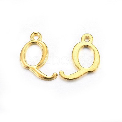 Golden Plated Alloy Letter Pendants LS-X-PALLOY-J718-01G-Q-1
