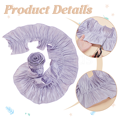 Polyester Ruffled Ribbon DIY-WH0632-77B-1