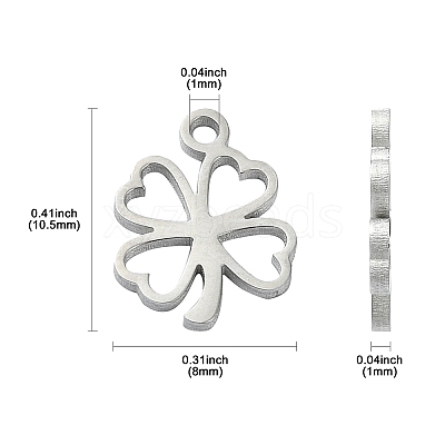 304 Stainless Steel Charms STAS-CJC0008-12P-1