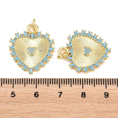 Brass Micro Pave Cubic Zirconia Pendants KK-L275-71B-G-1