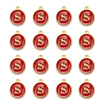 Golden Plated Alloy Enamel Charms ENAM-S118-03S-1