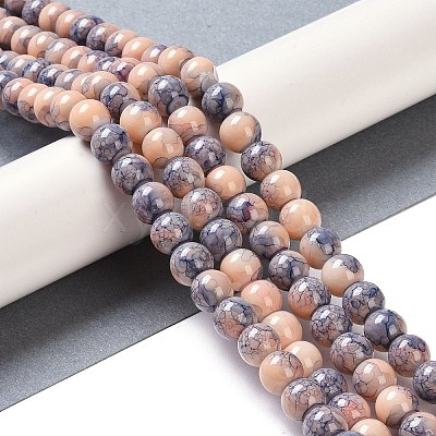 Baking Paint Glass Bead Strands X-GLAA-H031-01B-11-1