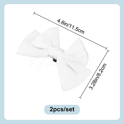 2Pcs Bowknot Polyester Shoe Decoration FIND-DR0001-64C-1