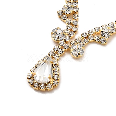 Alloy Rhinestone Hair Chain LS-OHAR-M044-01G-1