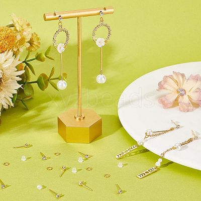 60Pcs Brass Stud Earring Findings KK-CN0002-06-1