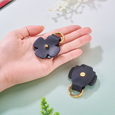 Flower Cowhide Suspension Clasps FIND-TAC0036-055G-02-1