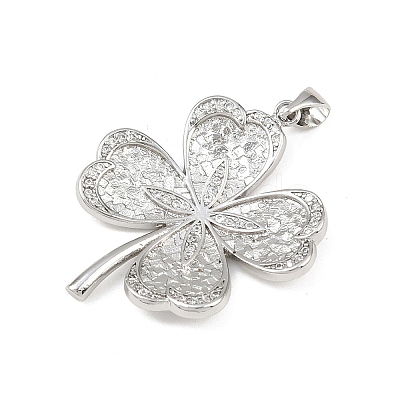 Brass Micro Pave Cubic Zirconia Pendants KK-K411-09P-1