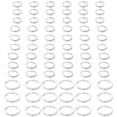 300Pcs 4 Style Iron Split Rings IFIN-YW0003-33-1