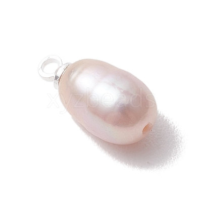 Natural Cultured Freshwater Pearl Rice Charms PALLOY-JF05078-02-1