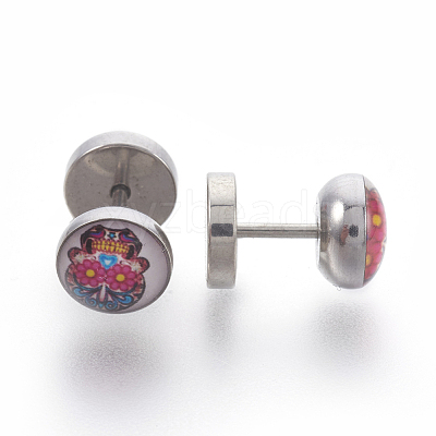 Tarnish Resistant 304 Stainless Steel Screw Fit Ear Gauges EJEW-L207-P-1