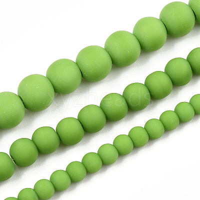 Opaque Glass Beads Strands X-GLAA-T032-P4mm-MD06-1