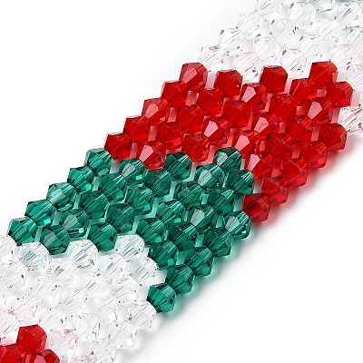 Transparent Gradient Color Glass Beads Strands GLAA-F131-01A-03-1