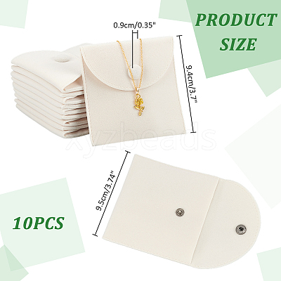 Square Velvet Jewelry Package Bags ABAG-WH0035-055C-03-1