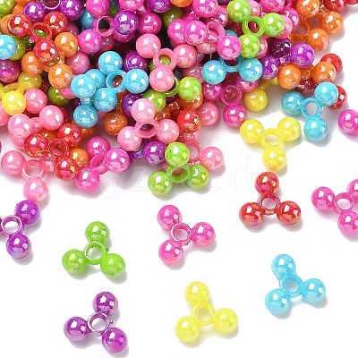 Opaque Plastic Tri Beads for Christmas Ornaments Making SACR-R609-M-1