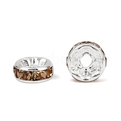 Brass Grade A Rhinestone Spacer Beads RB-A014-Z8mm-14S-1