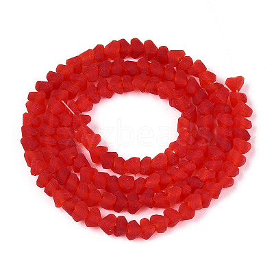 Frosted Transparent Glass Beads X1-GLAA-N016-4mm-08-1