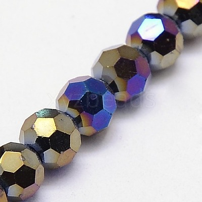 Electroplate Glass Beads Strands EGLA-J042-8mm-AB01-1