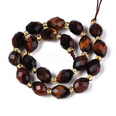 Natural Red Tiger Eye Beads Strands G-N342-53-8x6-04-1