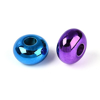 UV Plating Opaque Acrylic European Beads PACR-T017-19M-01-1