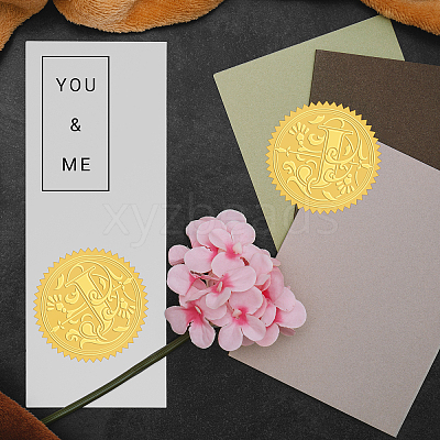 Self Adhesive Gold Foil Embossed Stickers DIY-WH0211-317-1