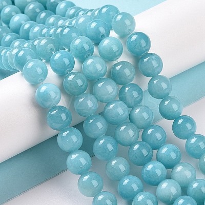 Natural Mashan Jade Round Beads Strands G-D263-6mm-XS28-1