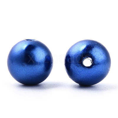 Spray Painted ABS Plastic Imitation Pearl Beads OACR-T015-05C-06-1