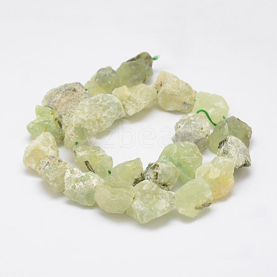 Raw Rough Natural Prehnite Beads Strands G-F403-14-1