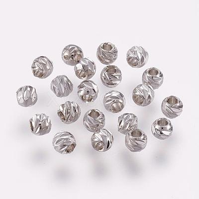 Carved Brass Beads KK-G312-02P-4mm-1