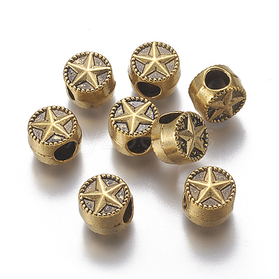 Tibetan Style Alloy Beads PALLOY-E488-18AG-1